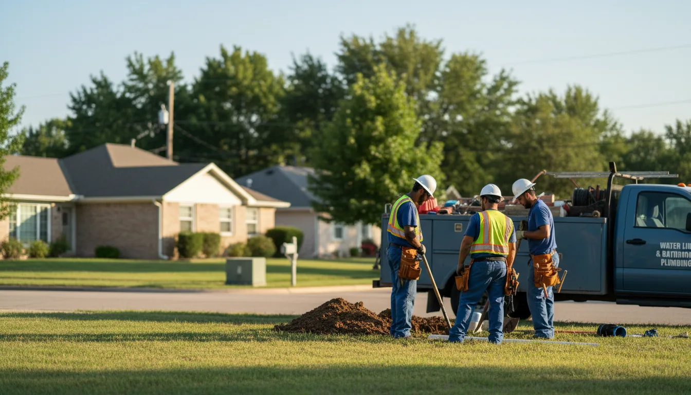 Residential water line and bathroom plumbing service in Hume, MO